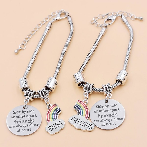 2024 - Good Friends Rainbow Pendant Snake Bracelet Titanium Steel Love Couple Bracelet