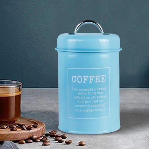 Kaffekrukke Slikkrukke Chokoladekrukke Tørfoder Lufttæt Låg 1,2l Snacks Slik Organizer Køkkenbeholder Til Skabshylde Blå Blue
