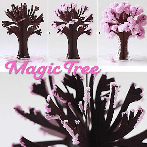 Taianomainen kasvava puupaperi Sakura Crystal Trees Työpöydän kirsikankukka lelut Love