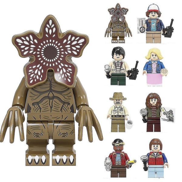 8 stk/sett Mini Stranger Things Montert Leke Byggeklosser Humanoide Figurer