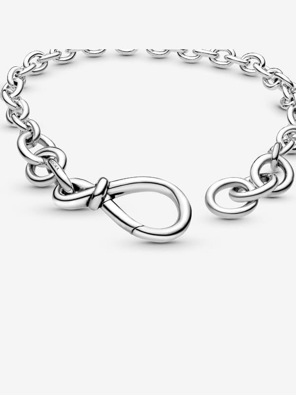 Pandora - Chunky Infinity Knot Chain Armband - Sterling silver