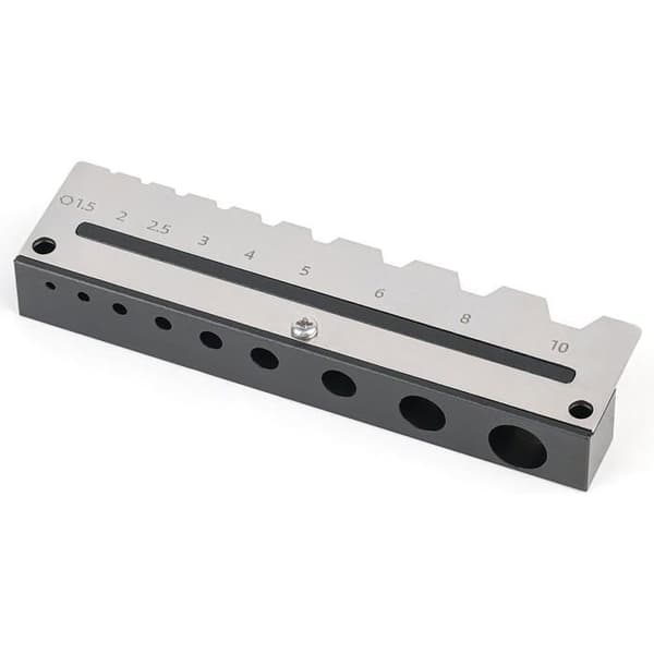 Opbevaringsstativ til 0,5 mm unbrakonøgler, 120 × 16 × 30 mm, sølv