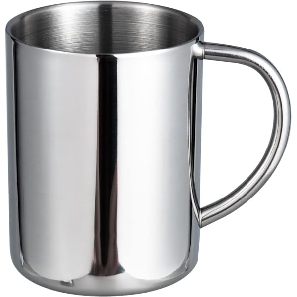 13,5oz/400ml Camping Mug Kaffe Mugg Kopp Dubbelväggig Rostfritt Stål Drickmugg med Lock för Hemma Kontor Camping Picknick
