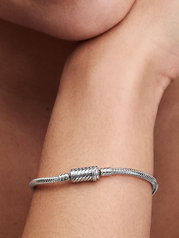 Pandora - Easy-Close Magnetlås Ormkedjearmband - Sterling silver 6.7in/17cm