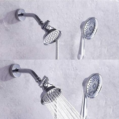 Solid messing 3-veis ventil – G1/2\" omleder med svingkobling – Vannstrømskontroll for dusj og bidet