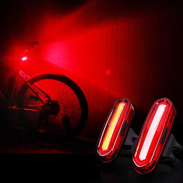 120 Lumenin pyörän takavalo, USB-ladattava, vedenpitävä MTB-pyörän takavalo, Ciclismo Red White