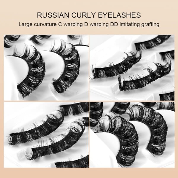 4 par falske øjenvipper Russian Strip Lashes 4007