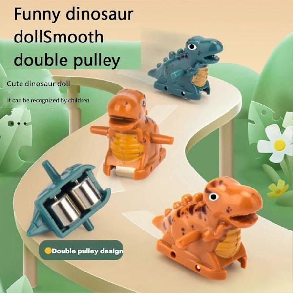 Elektrisk Dinosaur Racerbane Jagt Spil Bane Rutsjebane Legetøj Klatre Trapper Dinosaur Legetøj Musikalsk Lysende Pædagogisk Legetøj til Børn Fødselsdag Jul