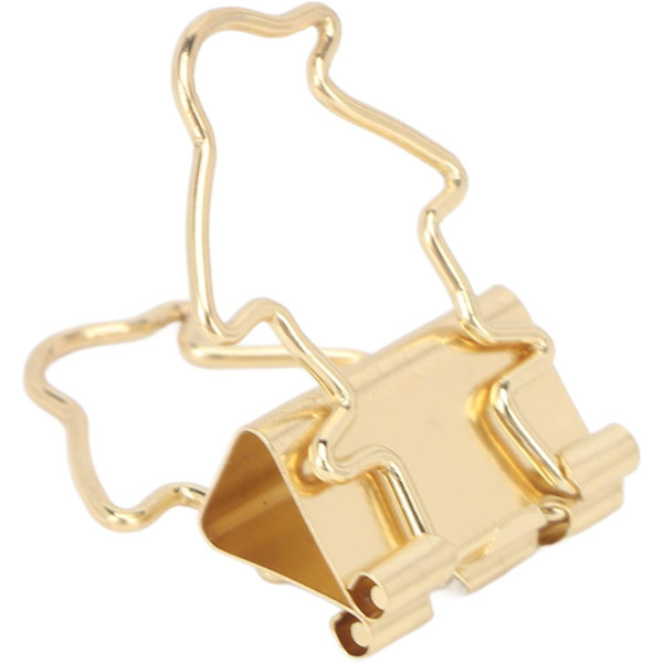 Clips Office Essential Stationery Lang Hale Hul Multifunktion Hjemmekontor Clips Lille Kreativt Design Udvidet Længde til Ekstra Fastgørelse 100 stk. Sæt Gold