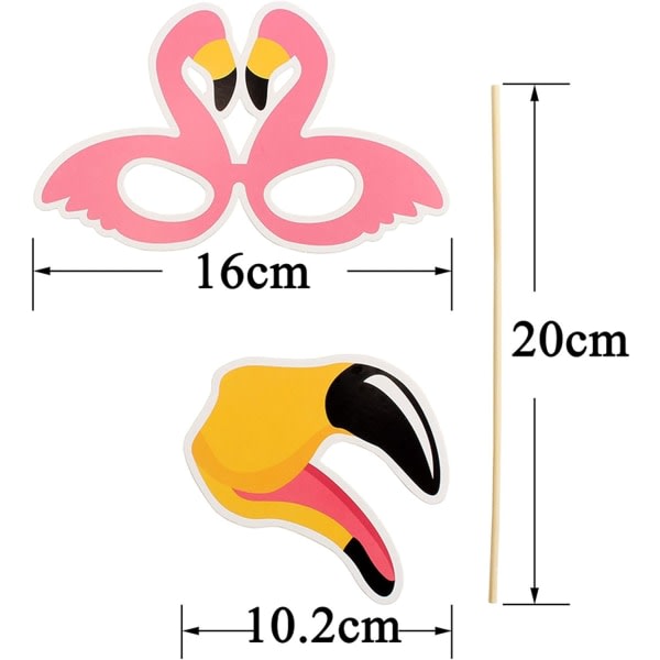 21. Flamingo Hawaii tema sommerfest fotoboks rekvisitter foto