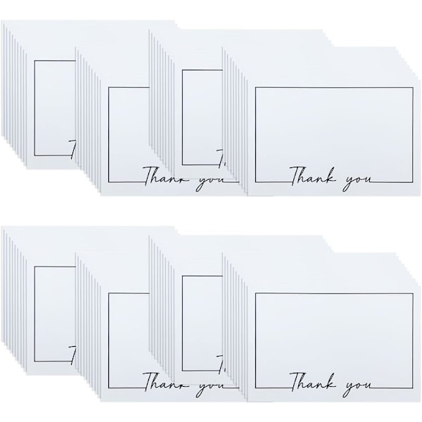 Tomma kort - 80 st 90x54 mm kort, meddelandekort, presentkort, tomma visitkort, för DIY-graffitimeddelanden, DIY-skapelser Thank you