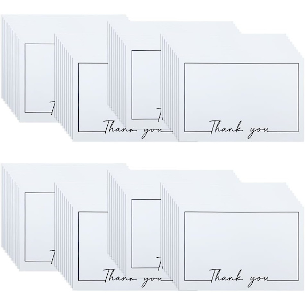 Tomme kort - 80 stk. 90x54 mm kort, beskedkort, gavekort, tomme visitkort, til DIY Grafitti-beskeder, DIY-kreationer Thank you