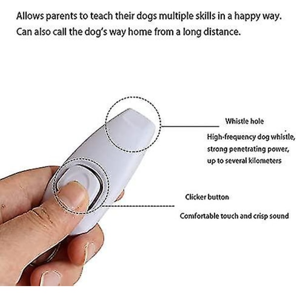 2 i 1 Hund Hvalp Clicker Og Fløjte Træning. Trænings Clicker Til Hund Kat Himmel