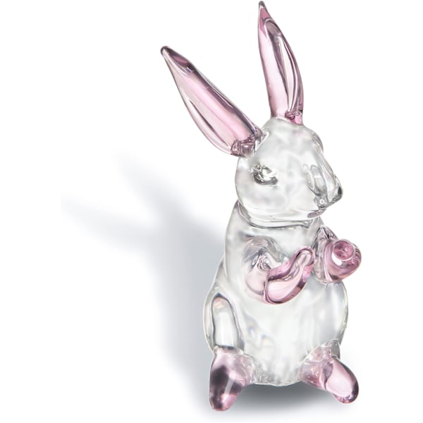 3,5 tommer krystal kanin figur samleobjekt forår påske dekoration glas kunst dyr papirvægt ornament kreativ gave