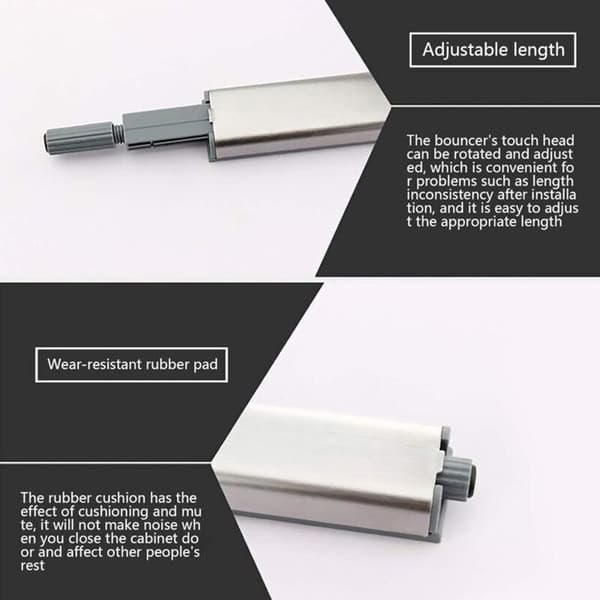 10 stk. Push-to-Open Magnet Tryk Dør Skabslås, Magnetisk Dæmper