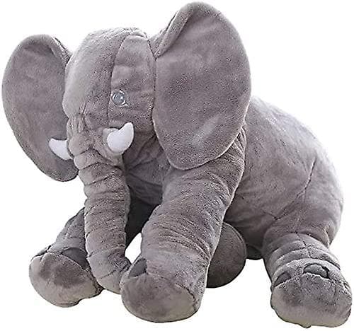 Heytea gigantisk utstoppede dyr dukke elefant utstoppede dyr, 24\" utstoppede elefant plysjleker gaver til jenter gutter grå