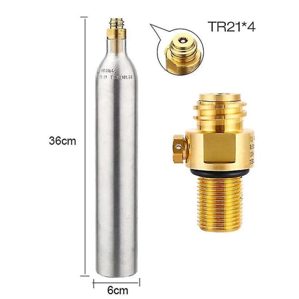 Tr21-4 Mässingsventil för sodacylinder M18x1,5 gängbytesventil Co2-cylinderluftare Soda Wat