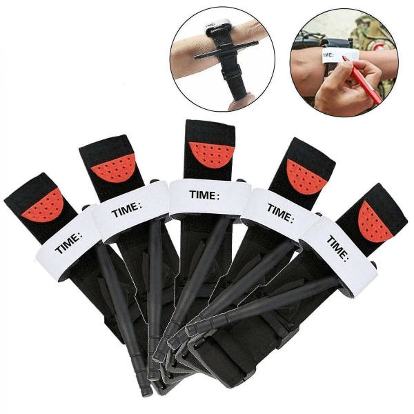 st Tourniquet Nopea Yhden Käden Sovellus Hätä Ulkoilun Ensiapupakkaus 5Pcs