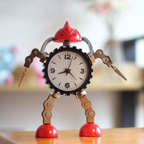 Saytay Soveværelsesvækkeur, Robotvækkeur, Student Home Decoration Desktop Clock (hy)