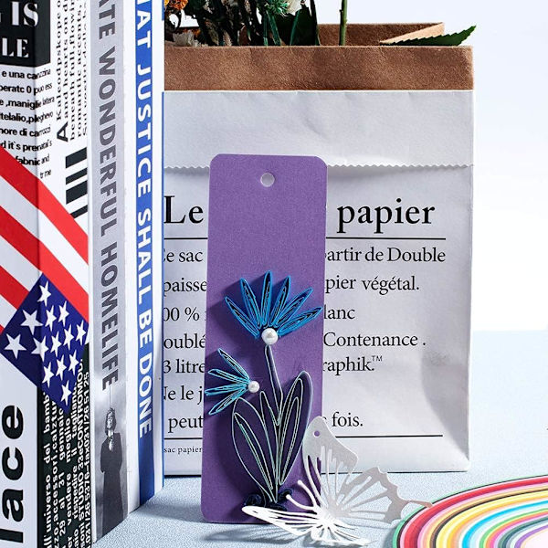 1440 Remsor Quillingpapper, 36 Färger Quillingpappersremsor 3mm Papper Quillingremsor Kit, Quillingtillbehör Hantverk Presentkort Påsar Bild, 54cm Lång