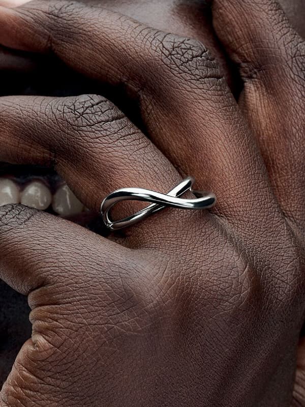 Pandora - Organiskt Formad Infinity Ring - Sterling silver Circumference: 58mm
