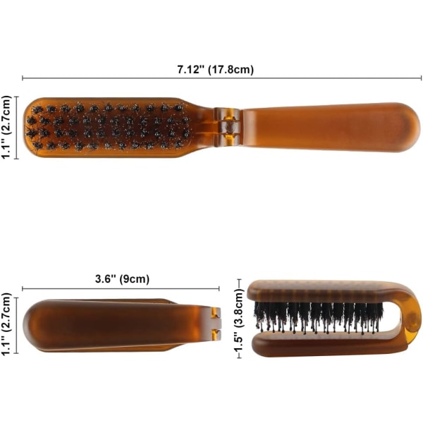 Foldehårbørste Anti-statisk række hårbørste detangler børste til piger Drenge Kvinder Mænd Børn Vådt Tørt Hår Mini Rejse Dettangling Børste