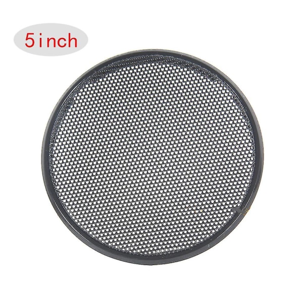 1/2/3/4/5/6 tommer sort bilhøjttalergitter mesh rundt horn beskyttelsesdæksel Black 5inch