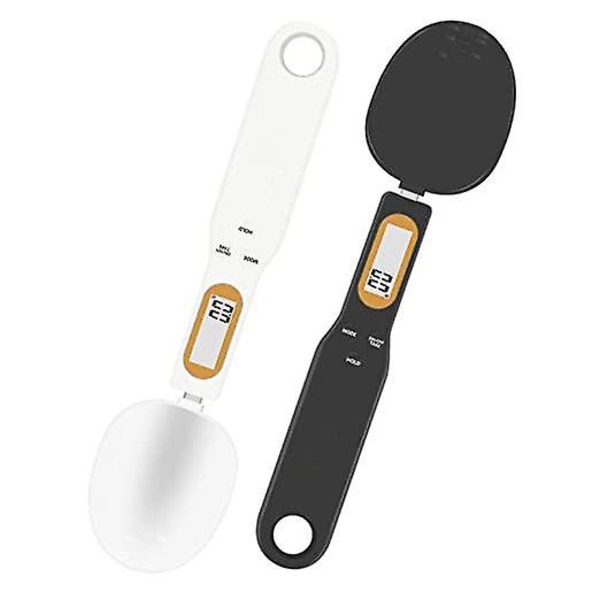 Skjeskala, elektronisk matskala 500g/0,1g, veier gram og unser, digital kjøkkenskala med håndtak og tut for kaffepulver, piller, te
