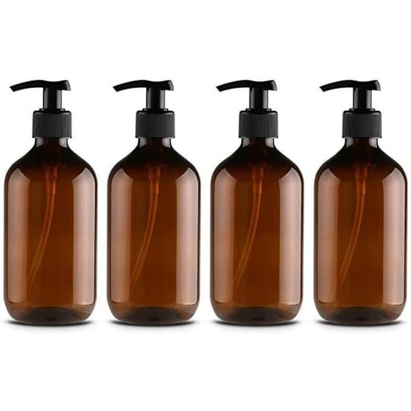 4 store tomme flasker 500 ml (brun) brun 300ml brown