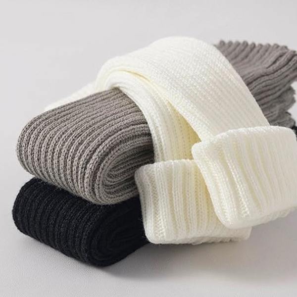 4 par strikkede benvarmere for kvinner japansk stil vinter støvletter sokker ensfarget stripete benvarmere trendy vinter benvarmere for fest