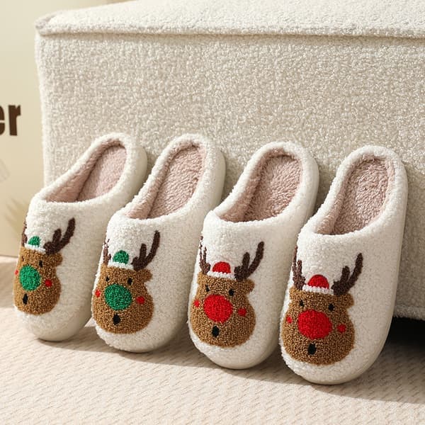 Lollanda Unisex Julehjemmesko - Bløde og varme forede indendørs og udendørs hjemmesko 38 Gingerbread Man Style