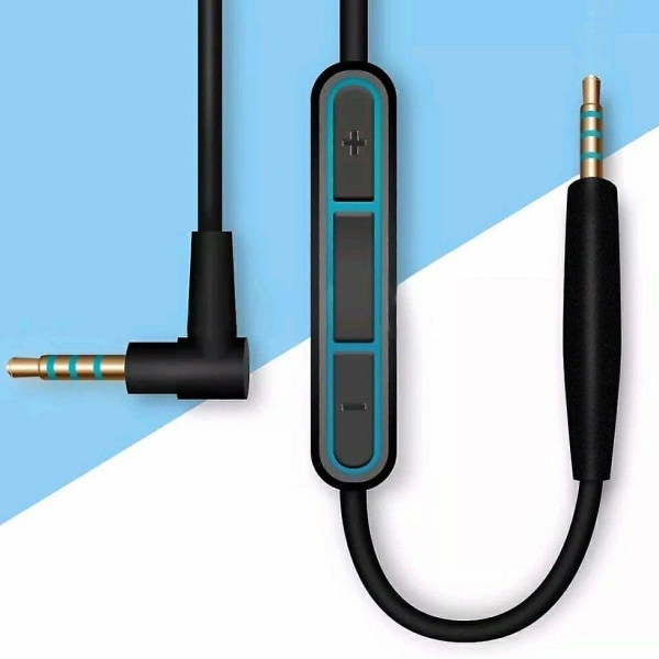 Erstatningslydkabel ledning med mikrofon til Bose quietcomfort 25 qc25 hovedtelefoner Blue