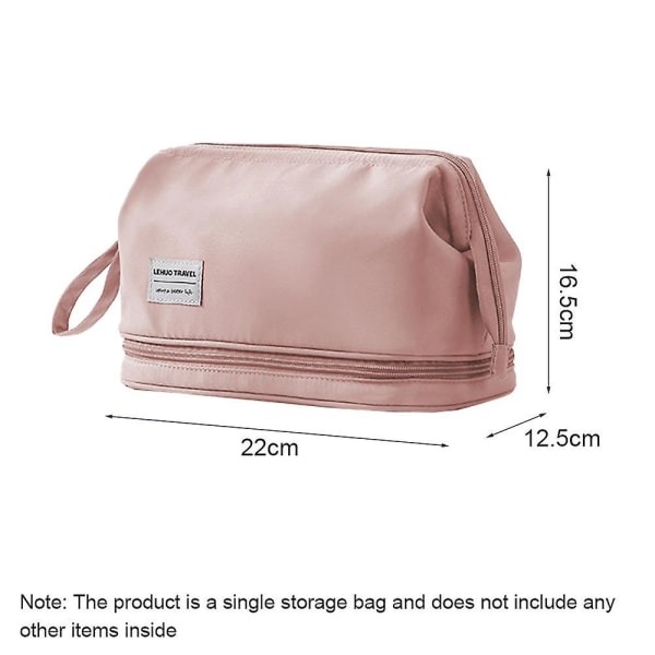 Storage Double-layer Cosmetic Bag, Portable Toiletry Bag, Made Of Polyester