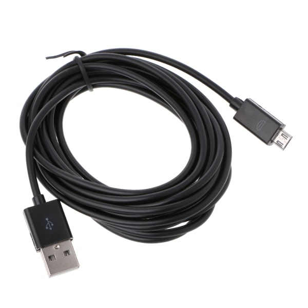 283cm/9.28ft Micro USB-strömkabel för PS4-kontroller Laddningskabel Linje Micro USB Laddningskabel Svart Svart