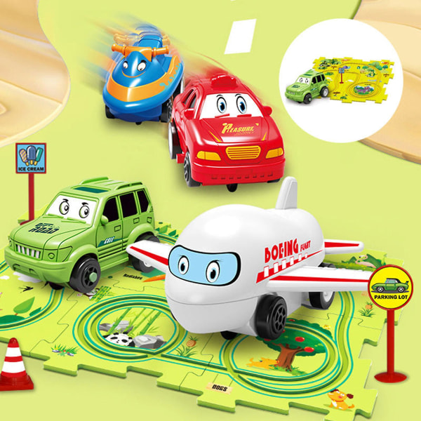 Oppimisleluradat, akkukäyttöinen leluauto ja palapelitaulu 5pcs