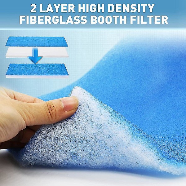 Airbrush Hobby Airbrush Spray Booth Filter Set, Fiberglass Booth Replace Filter Kompatibel För Mast