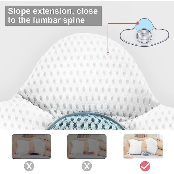 Ortopedinen ristiselän tyyny, joka tukee unta - lievittää iskias