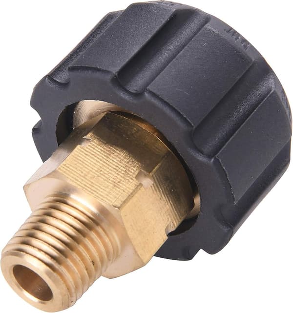 Trykvaske-adapter, hun M22 til 1/4 tomme han NPT-fitting, 5000 psi (hy)
