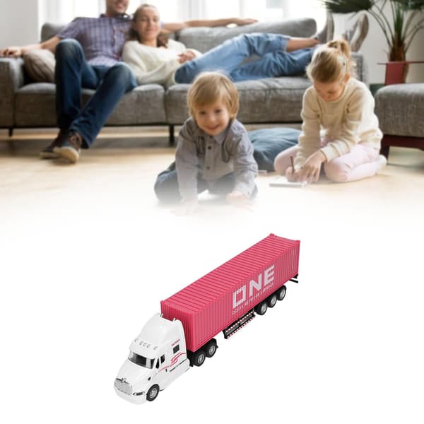 Containerbil Modell 1:48 Levande Utsökt Vacker Dekorativ Leksak Prydnad För Över 3 År Gammal Pink