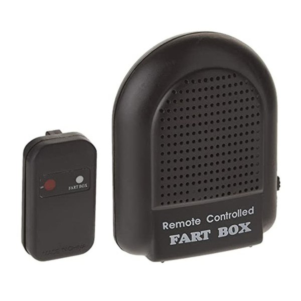 Fjärtmaskin med fjärrkontroll, fjärtmaskin fickstorlek aprilskämt rolig knepig leksak, elektronisk magnetisk simulerad fjärtljud bombpåsar långt