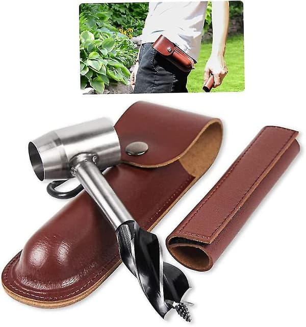 Bushcraft Hand Auger Wrench Survival Settlers Tool Wood Drill Peg Hole Maker Multitool 1set