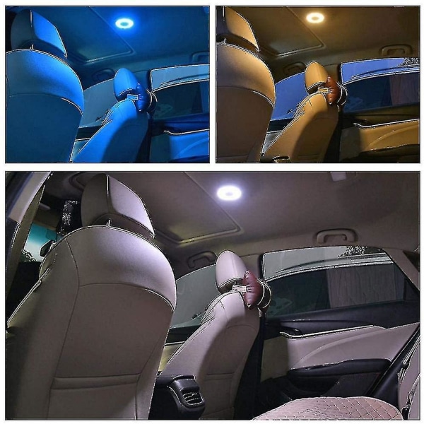 Taklampa för bil - LED-nattlampa - Bagagerumsljus - USB uppladdningsbar dimbar läsning