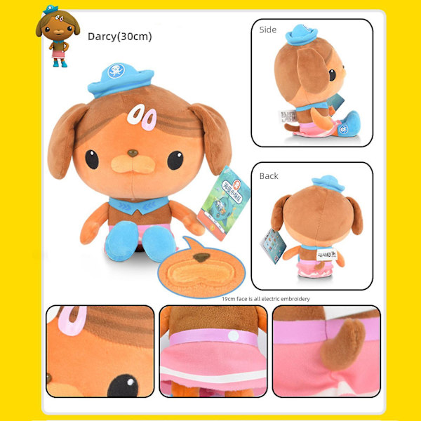 Octonauts Merieläimet Pehmolelut Barnacles Kwazii Peso Täytetty Nukke, lahjat faneille Lasten lelu-11,8 tuumaa Kb Green