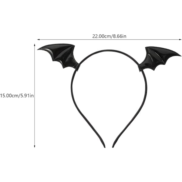 1 sæt søde flagermus til Halloween, børnehårspænder, Halloween-rollelegsfest (sort) Sort Black