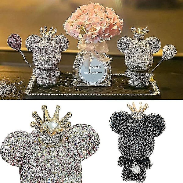 12 stk Mini Krone Liten Krone Dekorasjon Rhinestone Kake Toppers Krone Cupcake Toppers Bryllup Kroner Tiaraer For Kake