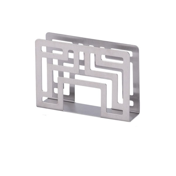 Servietholder i rustfrit stål, lodret servietholder silver style 1-style 1