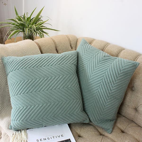 2-pack dekorativa kuddfodral kuddfodral kuddfodral för soffa säng bil blå Light green