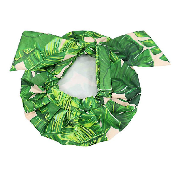 Luksuriøs dusjhette for kvinner, vanntett dusjhette med sløyfe, gjenbrukbar dusjgave Palm Leaves