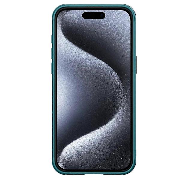 NILLKIN CamShield Prop Fodral för iPhone 15 Pro Max Linsskydd PU Läder+PC+TPU Magnetiskt Telefonskal Multicolor Style C