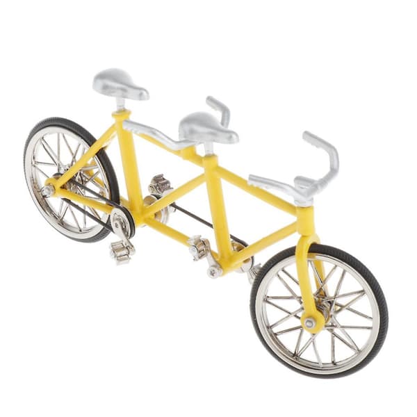 Model af tandemcykel i skala 1:16, cykelmodel, replika, legetøj, samleobjekter, hvid